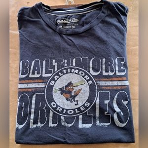 VINTAGE MITCHELL & NESS BALTIMORE ORIOLES SHIRT  Black Cotton Size XL
